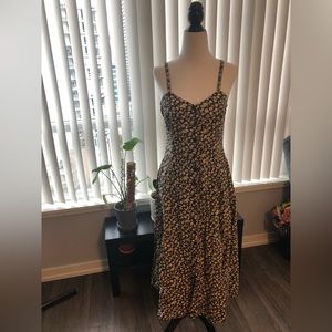 Vintage Floral Button Front Maxi size Medium